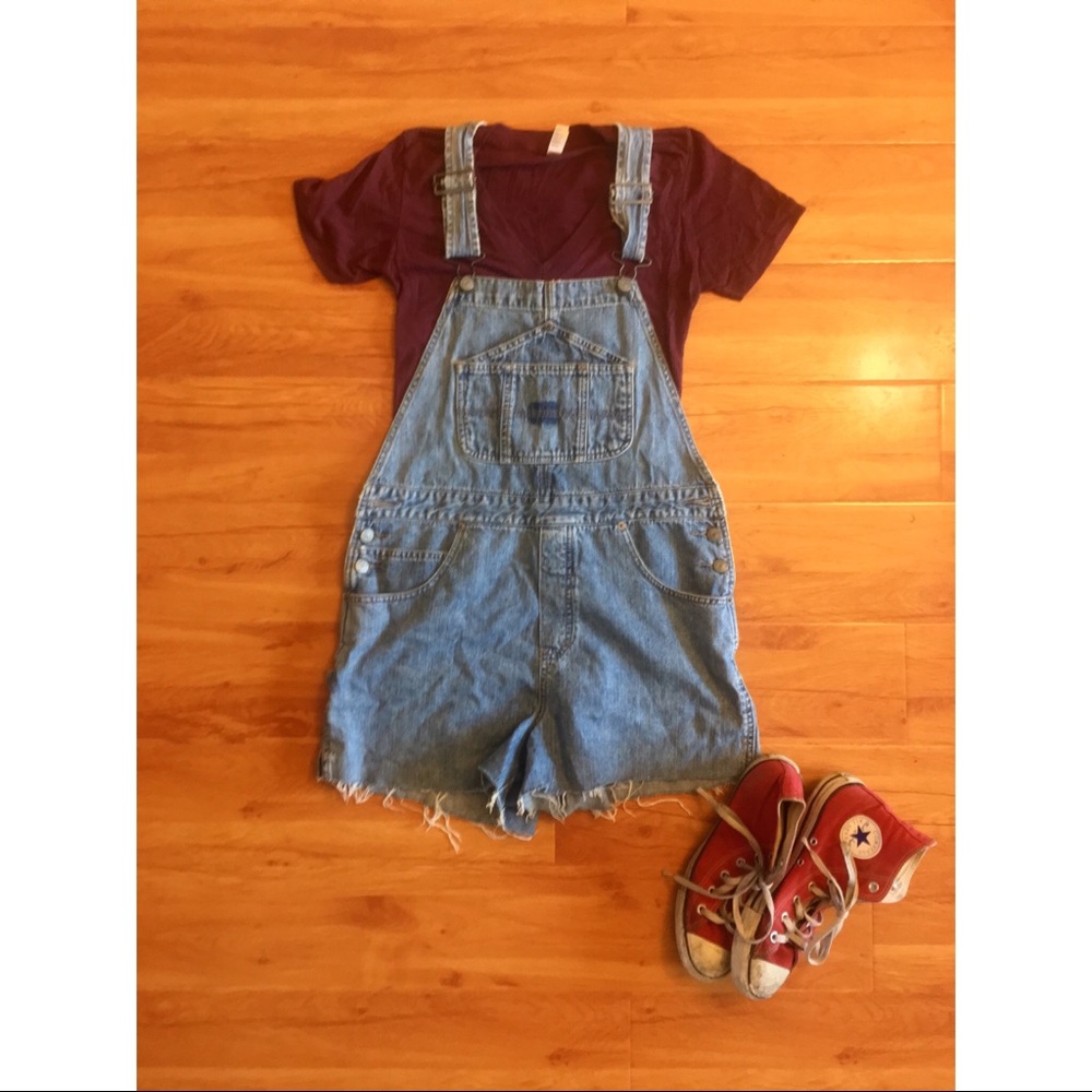 Union Bay denim overall shorts